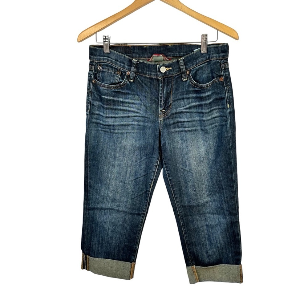 Lucky Brand Sweet and Straight Jeans Size 6/28 Denim Cut Off Capri Cuffed Casual